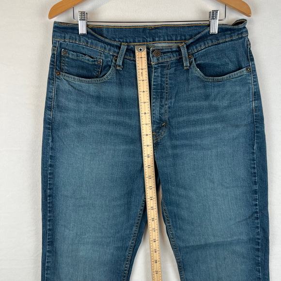 Levis 514 Jeans Mens 36x30 Blue Straight Mid Rise Dark Wash Denim - Picture 8 of 10